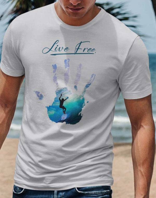 Live Free Surf Life. Soft-Style T-Shirt