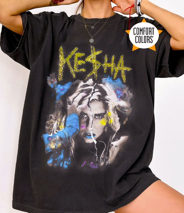 Beautiful Kesha Comfort Colors 2025 Concert Shirt